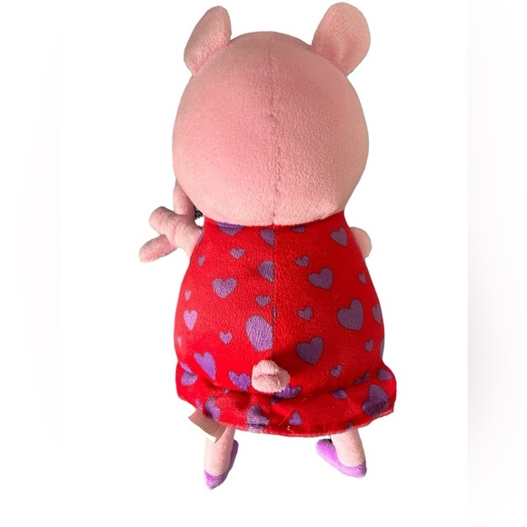 Peppa Pig Heart Love Dress Stuffed Animal Toy Birthday Gift Pink Red 15”‎ Long - Picture 3 of 4